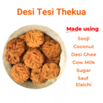 Sooji Coconut Thekua with Desi Ghee | 450g Pack  – Traditional Bihari Snack - Image 3