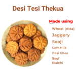 Wheat & Jaggery Thekua 450g – with Desi Ghee | No Maida, No Preservatives, No Sugar - Image 4