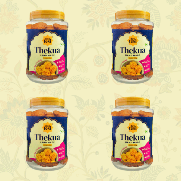Maida & Sugar Thekua Family Pack – 4 x 450g | Traditional Bihari Snack | Perfect Tea-Time Treat