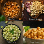 Roasted Makhana Variety Pack (Pack of 4) | Peri Peri, Cream & Onion, Pudina Party & Tangy Cheese | Healthy & Guilt-Free Snack - Image 2