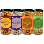 Roasted Makhana Variety Pack (Pack of 4) | Peri Peri, Cream & Onion, Pudina Party & Tangy Cheese | Healthy & Guilt-Free Snack - Image 3