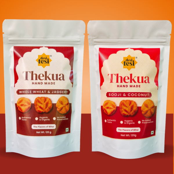 Traditional Thekua sample pack in 2 Flavour  – Sooji Coconut & Wheat Jaggery -240g