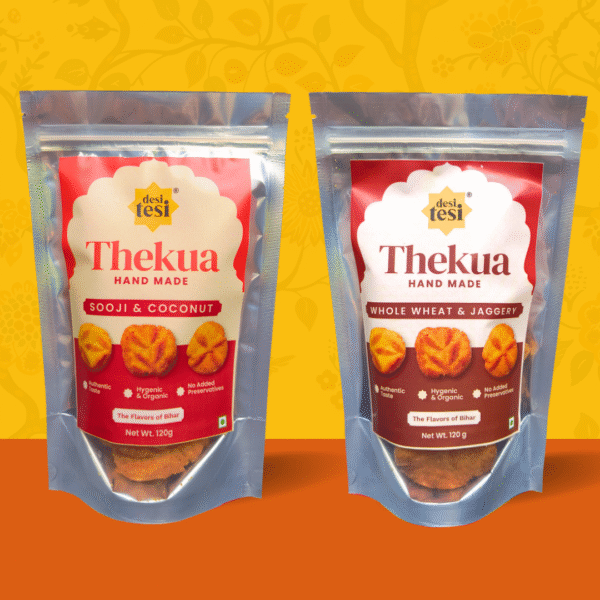 Traditional Thekua sample pack in 2 Flavour  – Sooji Coconut & Wheat Jaggery -240g